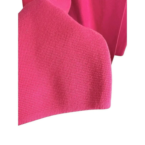 Talbots Pink Notch Collar Open Cardigan Sweater 2X Pockets Classic Long NEW - Picture 8 of 12